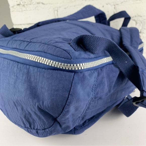 Kipling Nylon Harper Blue Expandable Backpack Large Travel Bag - Picture 8 of 14